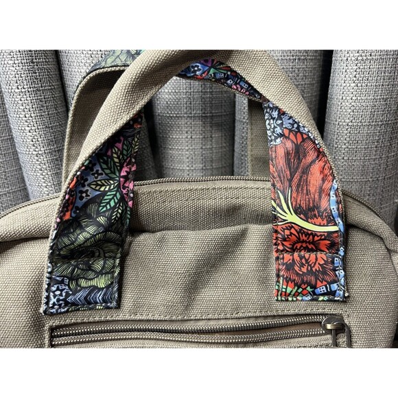 Black Butterfly Canvas Crossbody Handbag Satchel Bag Bohemian Floral Print Boho - Picture 4 of 14